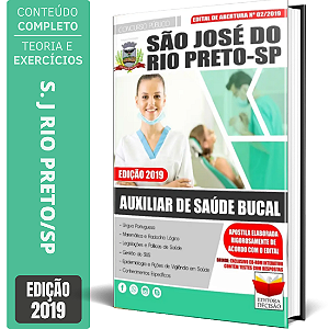 Apostila São José Do Rio Preto / SP - Auxiliar De Saúde Bucal