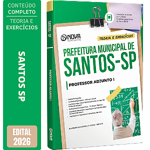 Apostila Prefeitura de Santos SP 2026 - Professor Adjunto 1