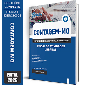 Apostila Prefeitura de Contagem MG 2026 - Fiscal de Atividades Urbanas