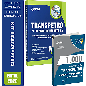 Kit Apostila Transpetro 2026 - Administração e Controle + Caderno de 1000 Questões - Conhecimentos Gerais