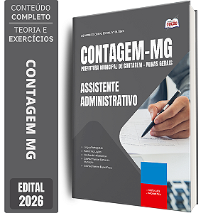 Apostila Prefeitura de Contagem MG 2026 - Assistente Administrativo