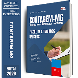 Apostila Prefeitura de Contagem MG 2026 - Fiscal de Atividades Urbanas