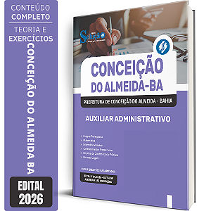 Apostila Prefeitura de Conceição do Almeida BA 2026 - Auxiliar Administrativo