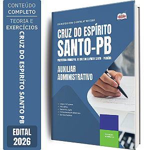 Apostila Prefeitura de Cruz do Espírito Santo PB 2026 - Auxiliar Administrativo