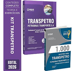 Kit Apostila Transpetro 2026 - Contabilidade (Nível Médio) + Livro 1000 Questões Gabaritadas - Conhecimentos Gerais