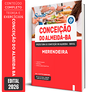 Apostila Prefeitura de Conceição do Almeida BA 2026 - Merendeira