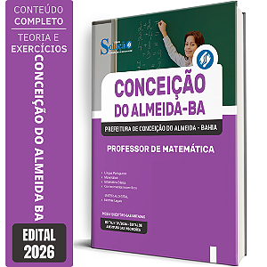 Apostila Prefeitura de Conceição do Almeida BA 2026 - Professor de Matemática