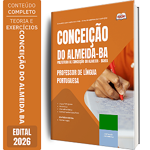Apostila Prefeitura de Conceição do Almeida BA 2026 - Professor de Língua Portuguesa