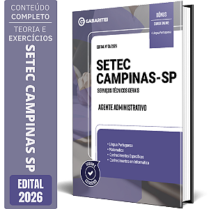 Apostila SETEC Campinas SP - Agente Administrativo