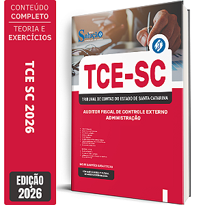 Apostila TCE SC 2026 Auditor Fiscal de Controle Externo - Administração