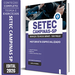 Apostila SETEC Campinas SP 2026 - Motorista Especializado