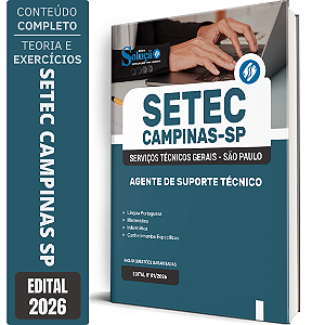 Apostila SETEC Campinas SP 2026 - Agente de Suporte Técnico