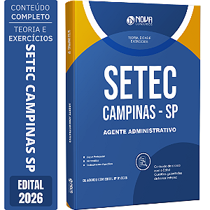 Apostila SETEC Campinas SP 2026 - Agente Administrativo