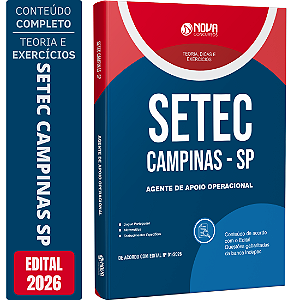 Apostila SETEC Campinas SP 2026 - Agente de Apoio Operacional