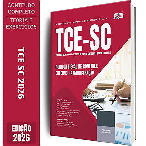 Apostila TCE SC 2026 Auditor Fiscal de Controle Externo - Administração