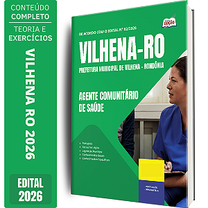 Apostila Prefeitura de Vilhena RO 2026 - Agente Comunitário de Saúde (ACS)