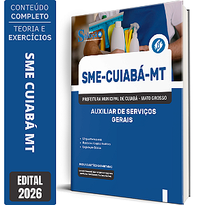 Apostila SME Cuiabá MT 2026 Técnico em Manutenção e Infraestrutura - Auxiliar de Serviços Gerais