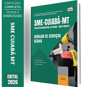 Apostila SME Cuiabá MT 2026 Técnico em Manutenção e Infraestrutura - Auxiliar de Serviços Gerais