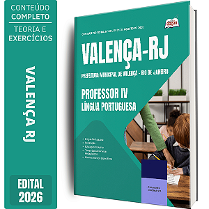 Apostila Prefeitura de Valença RJ 2026 Professor 4 - Língua Portuguesa