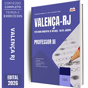 Apostila Prefeitura de Valença RJ 2026 - Professor 3