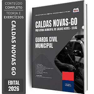 Apostila Prefeitura de Caldas Novas GO 2026 GCM - Guarda Civil Municipal