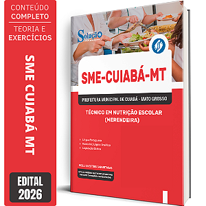 Apostila SME Cuiabá MT 2026 - Técnico em Nutrição Escolar (Merendeira)