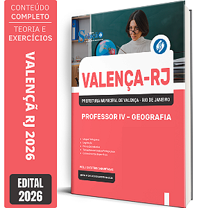 Apostila Prefeitura de Valença RJ 2026 Professor 4 - Geografia