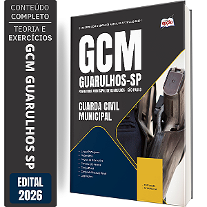 Apostila Prefeitura de Guarulhos SP 2026 GCM - Guarda Civil Municipal