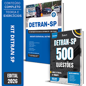 Kit Apostila DETRAN SP 2026 - Agente Estadual de Trânsito + Caderno de 500 Questões