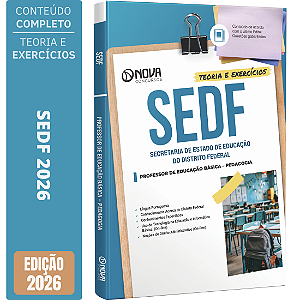 Apostila SEDF 2026 Professor de Educação Básica - Pedagogia