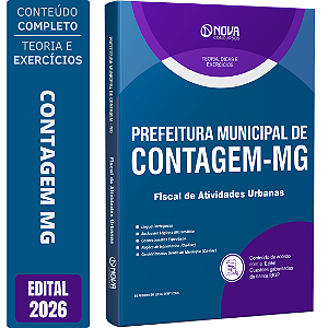 Apostila Prefeitura de Contagem MG 2026 - Fiscal de Atividades Urbanas