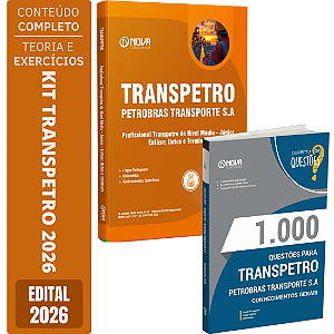 Kit Apostila Transpetro 2026 - Dutos e Terminais + Livro 1000 Questões Gabaritadas - Conhecimentos Gerais