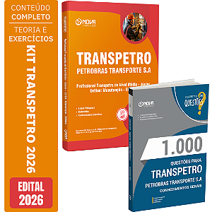 Kit Apostila Transpetro 2026 - Manutenção Elétrica + Livro 1000 Questões - Conhecimentos Gerais