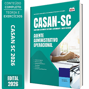 Apostila CASAN 2026 - Agente Administrativo Operacional