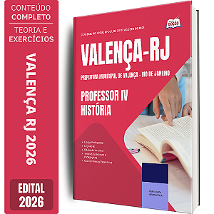 Apostila Prefeitura de Valença RJ 2026 Professor 4 - História