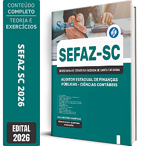 Apostila SEFAZ SC 2026 Auditor Estadual de Finanças Públicas - Ciências Contábeis