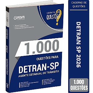 Livro 1000 Questões Gabaritadas para DETRAN SP - Agente Estadual de Trânsito