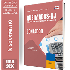Apostila Prefeitura de Queimados RJ 2026 - Contador