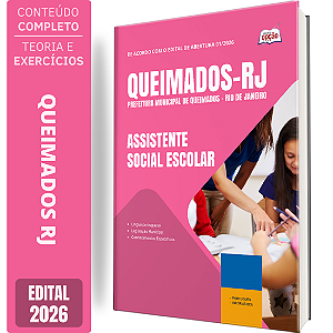 Apostila Prefeitura de Queimados RJ 2026 - Assistente Social Escolar