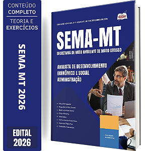 Apostila SEMA MT 2026 Analista de Desenvolvimento Econômico e Social - Administração