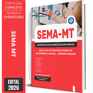 Apostila SEMA MT 2026 Analista de Desenvolvimento Econômico e Social - Direito