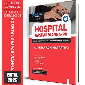 Apostila Hospital Gaspar Vianna PA 2026 - Auxiliar Administrativo