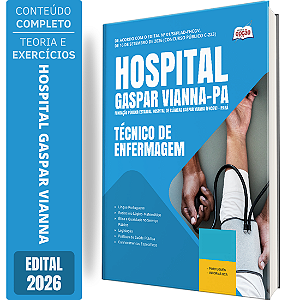 Apostila Hospital Gaspar Vianna PA 2026 - Técnico de Enfermagem