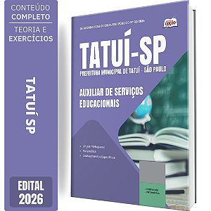 Apostila Prefeitura de Tatuí SP 2026 - Auxiliar de Serviços Educacionais