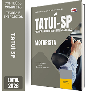 Apostila Prefeitura de Tatuí SP 2026 - Motorista