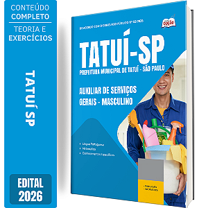Apostila Prefeitura de Tatuí SP 2026 Auxiliar de Serviços Gerais - Masculino