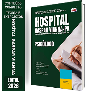 Apostila Hospital Gaspar Vianna PA 2026 - Psicólogo