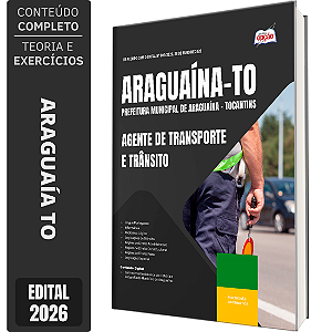 Apostila Prefeitura de Araguaína TO 2026 - Agente de Transporte e Trânsito