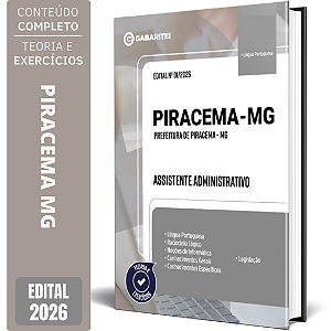 Apostila Prefeitura de Piracema MG 2026 - Assistente Administrativo
