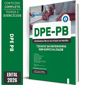 Apostila DPE PB 2026 Técnico da Defensoria - Sem Especialidade